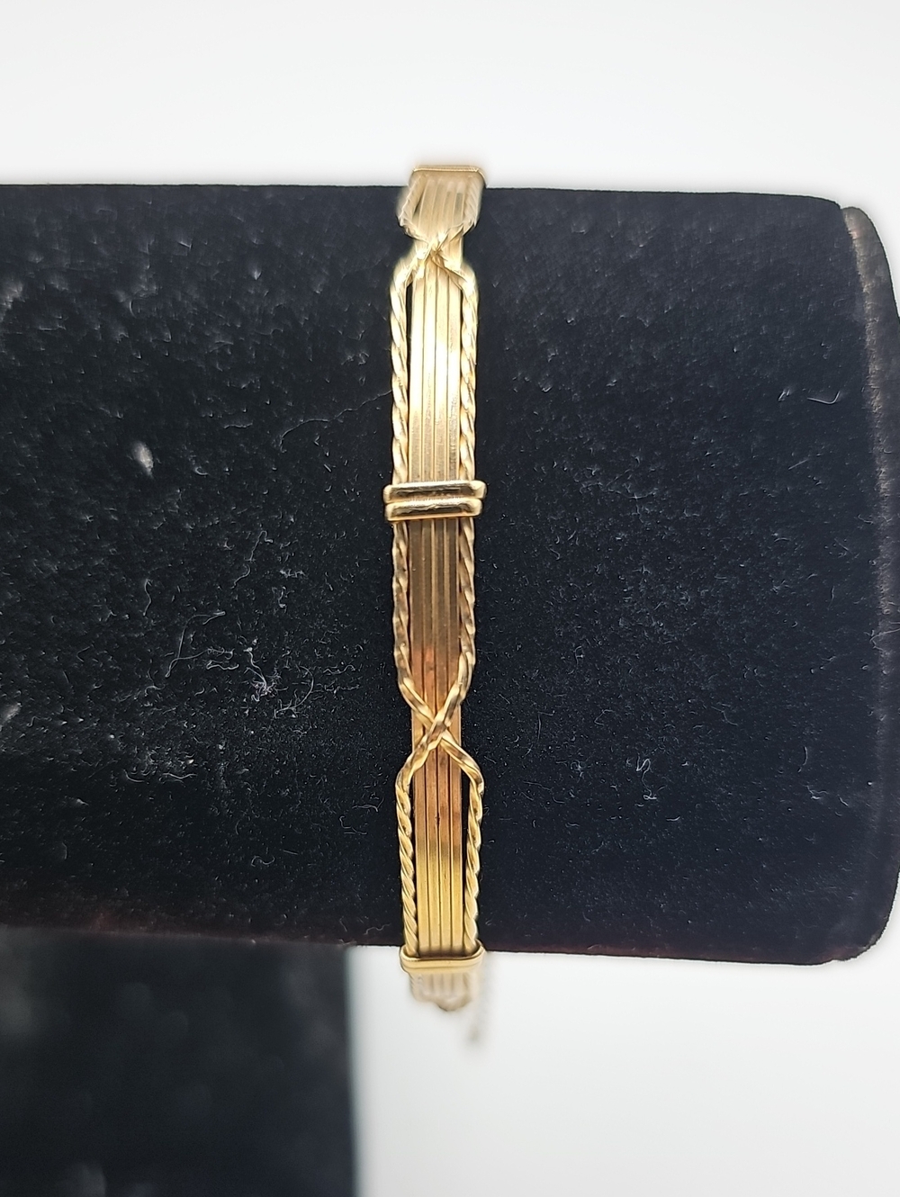 Gold Filled Wire Wrap  Twisted Rope & Ribbed Bangle Bracelet. 6 Strand..
